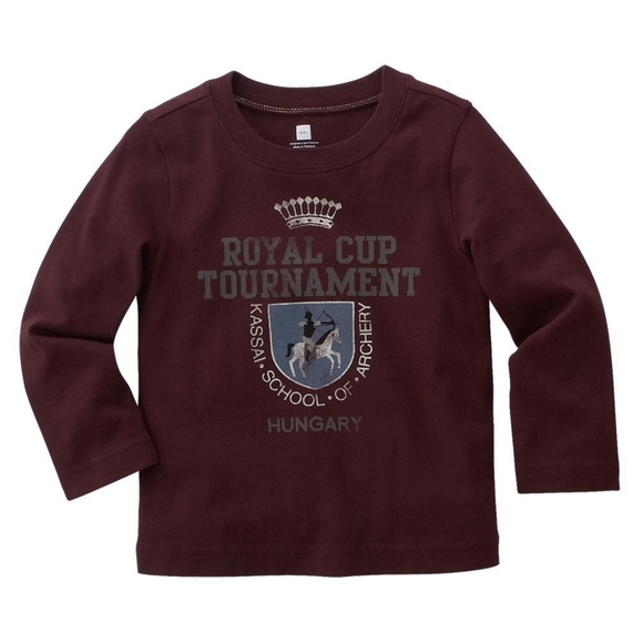 Tea Collection Archery Graphic Long Sleeve Tee Boys Size 5 - Picture 1 of 4